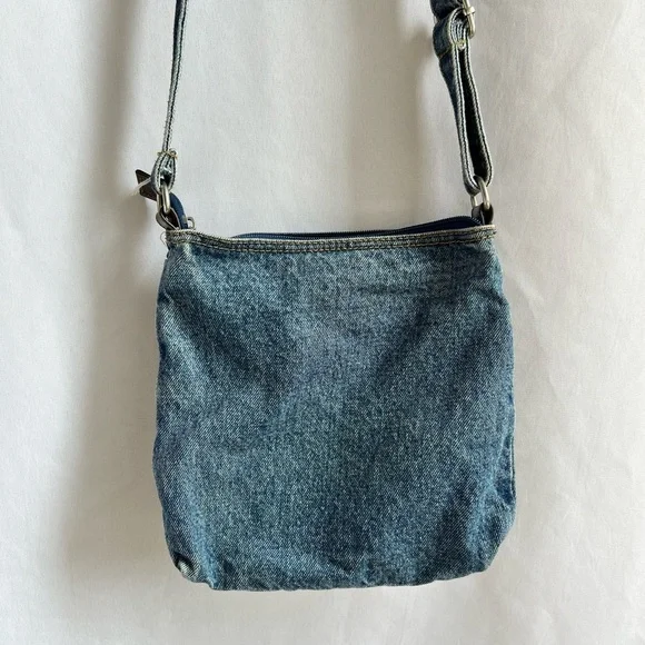 Small denim jean crossbody bag purse - Picture 3 of 6